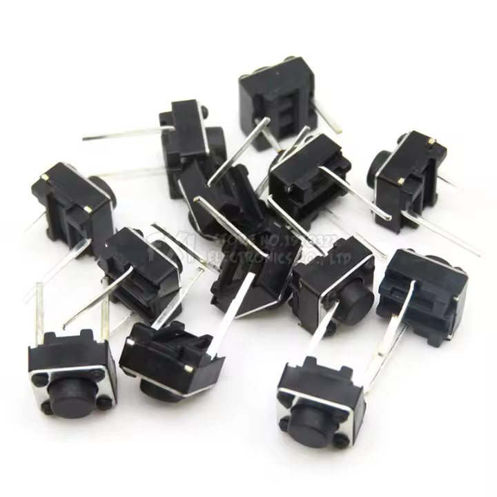 100PCS Botón De Push Táctil 6X6X4.3/5/6/7MM 2PIN Micro Interruptor Para Power Switch Botón De Poder En Electrónica - 1