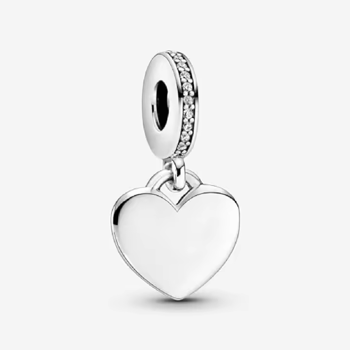 Charm Colgante Etiqueta de Corazón para Grabar - 1