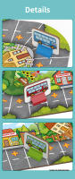 Juego De Tablero Educativo Para Niños Animal Bus Stop Juguete De Educación Temprana Y Cognitiva De Transporte Rompecabezas De Papel Unisex - details 9