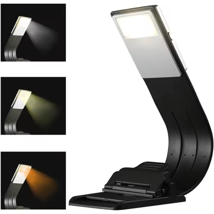 Lámpara de lectura Lámpara de lectura LED, Lámpara de lectura de 3 colores Lámpara de libro Lámpara de lectura para leer en la cama Lámpara de escritorio flexible Perfecta para leer Luz LED para leer - 1