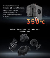 QIDI Tech Q1 Pro Impresora 3D, motores Z dobles, cámara de calor a 60°C, impresión a 350°C, hot-end de tres metales, nivelación automática, alta velocidad ≤600mm/s, procesador de 64 bits, detección de filamento, 245x245x240mm - details 4