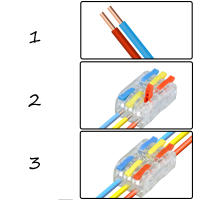 Conectores De Cable De Prensa Rápida Mini 10/50 PCS Universal Compactos Splitter Conductores Eléctricos Bloque Terminal Doméstico - details 3