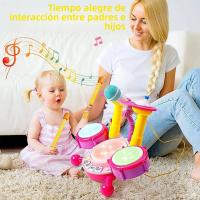 Set De Batería Para Niños Juguetes Educativos De Música Con Microfono Para Niñas Actividades De Aprendizaje Regalos Para Niños De 3 a 12 Años - details 4