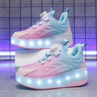 Zapatillas De Niños Con Luces LED Zapatillas De Patinaje Al Aire Libre Para Niños Y Niñas Zapatos Deportivos Cargados Por USB Zapatillas Casuales - details 15