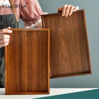 1PCS Cajita De Almacenamiento Rectangular De Madera Retro Para Comida Y Té En Hotel Servicio De Mesa Ecológico Japones Estilo - details 2