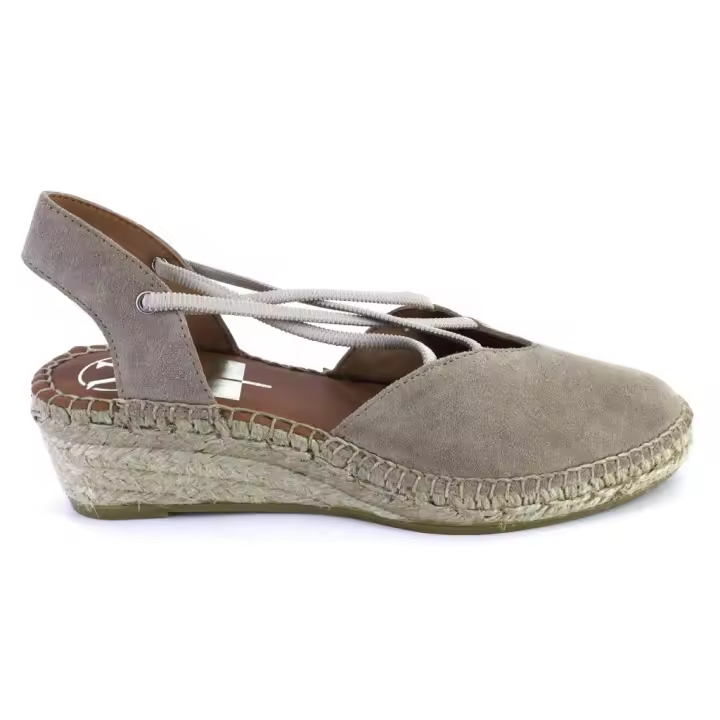 VIGUERA 2007VITELO Alpargatas de cuña cañamo esparto yute de mujer arena 525 - 1