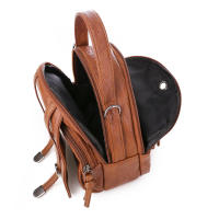Bolso De Hombro Pequeño Para Mujer En Cuero PU Suave Vintage Moda Cruzado Bolso De Mano Para Teléfono Móvil Con Cierre De Cremallera - details 26