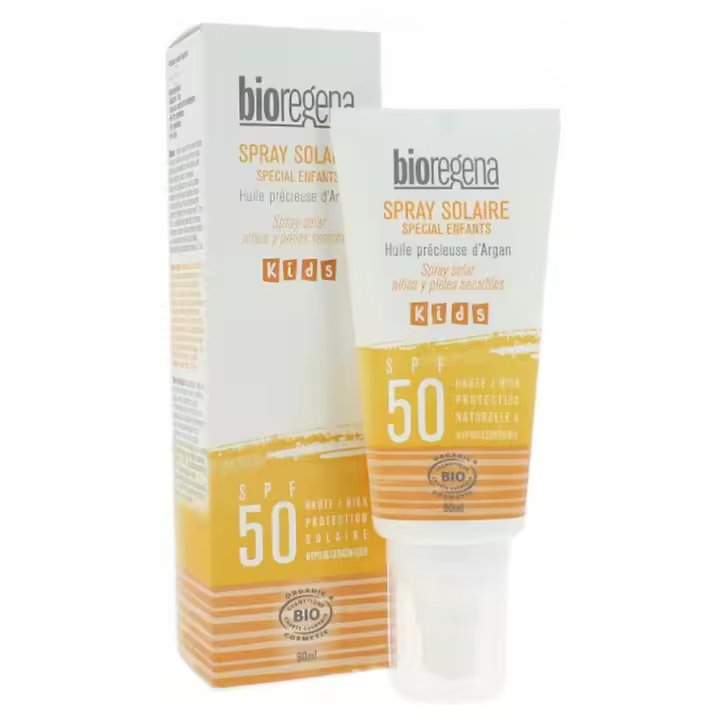 Spray Solar Niños y Pieles Sensibles SPF50 Bio 90ml Bioregena - 1