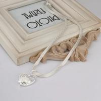 Collar De Lujo De Corazón Noble Para Mujer Platinado En Plata De 18 Pulgadas Joyería De Moda Encantadora Para Boda Y Fiesta - details 6