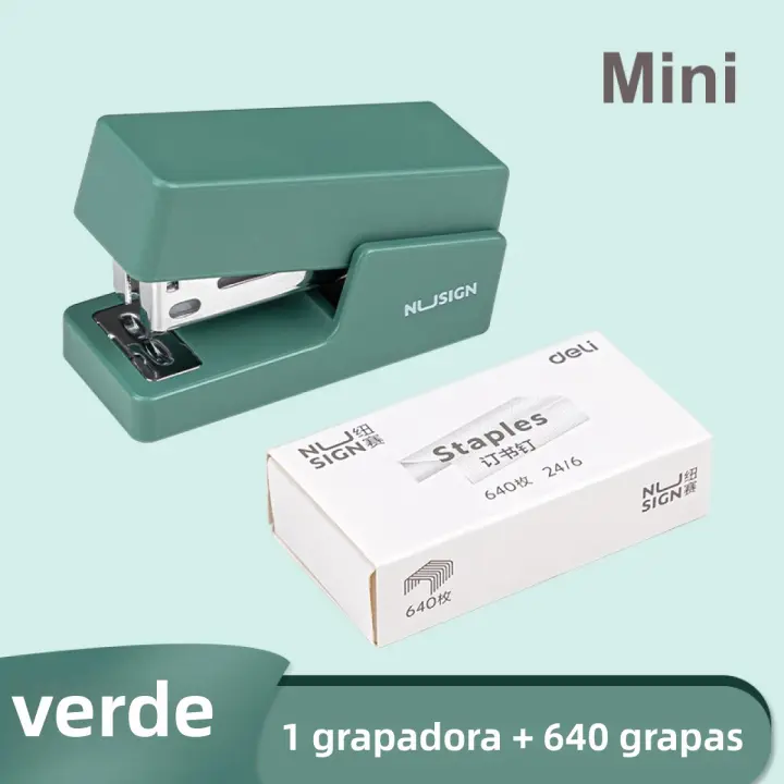 Mini Estornudador Portátil Con Papel De Color Máquina De Encuadernación De Suministros De Oficina Y Papelería Moda Uso 24/6 26/6 Tornillos - 1
