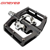 Pedales De Bicicleta Gineyea Para Mountain Bike Dual Function Gravel MTB Clipless Con Cleats Pedales De Aluminio SPD Compatible - details 1