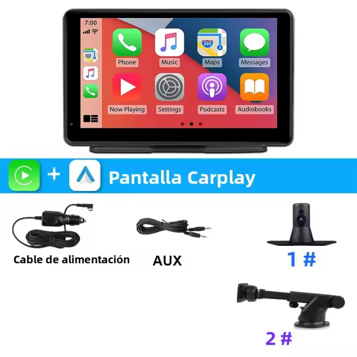 JMCQ Pantalla Inteligente Para Coche Con Carplay Y Android Auto Multimedia Reproductor De Vídeo Estéreo Sin Cable Para Apple Y Android - 1