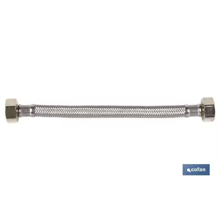 COFAN - Conexión Flexible | Hembra/Hembra | Acero Inoxidable | Diferentes Medidas | Para lavabo, grifo y cocina - 1