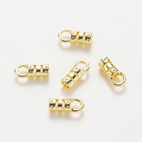 10Pcs Abrazaderas De Cierre Para Cordones De Cuero Y Cadena De Joyería DIY Platinadas En Latón Y Oro 14K/18K Con Anillo - details 2
