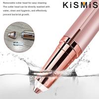 KISMIS Kit De Epilador Eléctrico Recargable USB Mini Para Mujeres Eliminación De Vello Facial Pincel De Cejas Sin Dolor - details 6