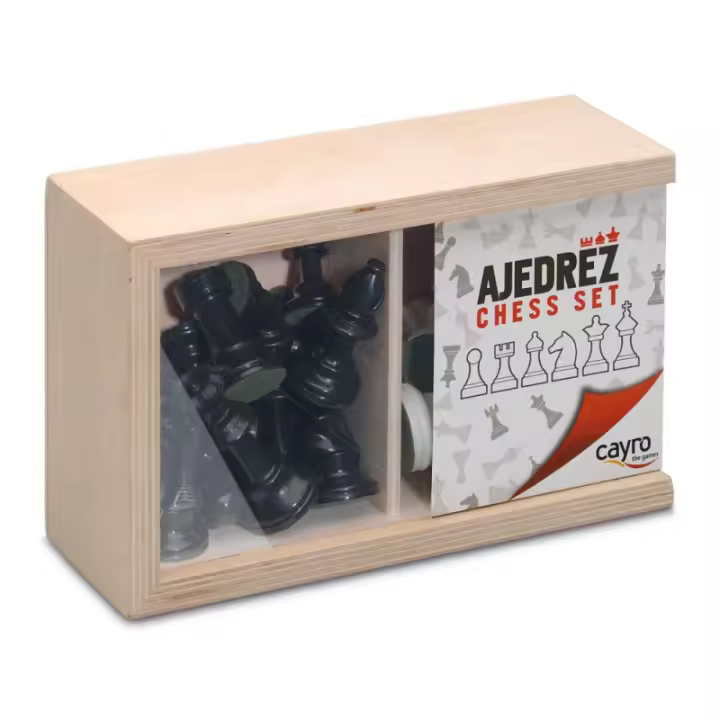Fichas Ajedrez en Caja Madera Nº3. 6.5cm alto - 1
