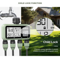 Reswat Timer De Agua Multifuncional Con 4 Salidas Sprinklers Adaptación De Calibre Instalación Conveniente Herramientas Jardín Para Jóvenes - details 10