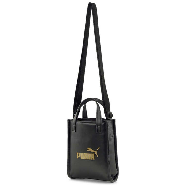 Bolso Puma modelo Core Up Mini Tote X-Body en color Negro