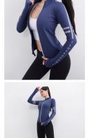 Chaqueta Deportiva De Mujer Con Cierre De Cremallera Y Flecos Secado Rápido Sudadera Para Ejercicio Estilo Slim O-Neck - details 16