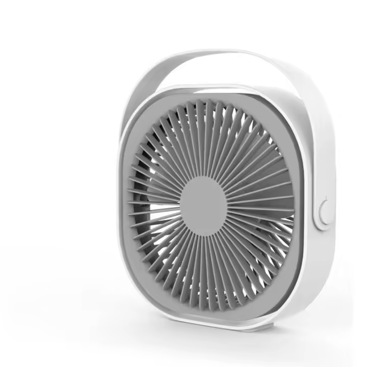 Ventilador de Mesa USB 4000mAh 20cm, Ventiladores de Mesa Portátil Recargable con 3 Velocidades Ajustables - 1