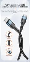 Cable USB C Essager 100W C a C Cargador Rápido Para Macbook Samsung Xiaomi Cable De Carga Tipo C Con Correa Para Teléfonos Móviles - details 6