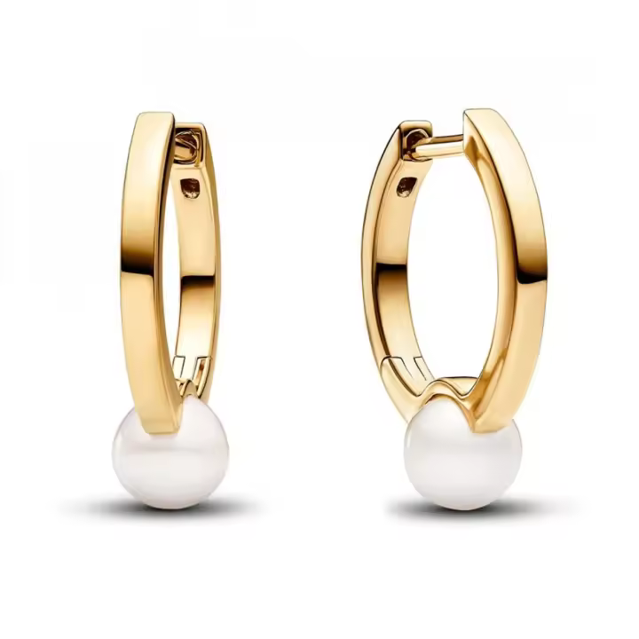 Pendientes Pandora de aro 263170C01 perla mujer - 1