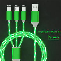 Cable De Carga Rápida 3 En 1 Con Luz LED Para iPhone Samsung Xiaomi Redmi Conectores USB Tipo C Y Micro USB Alta Corriente 3A - details 1