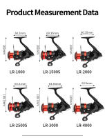 Reel De Pesca LINNHUE LR1500 2500 1000-4000 Con Engranaje Doble Y Embozo Profundo Y Suave Metal Accesorio De Pesca - details 4