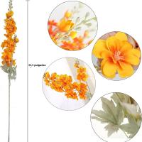 Bouquet De Flores Artificiales 33.5 Pulgadas Para Decoración De Hogar Fiesta De Boda Jardín Vaso Ornamento No Aplica Alergias Alérgenos - details 9