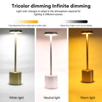 Lámpara De Mesa Clásica De Metal Recargable Por USB Luz Nocturna Sin Ajuste De Intensidad Táctil Decoración Para Hotel Y Bar 3 Niveles De Iluminación Para El Hogar - details 7