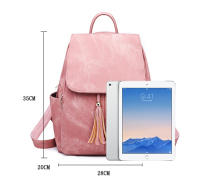 Conjunto de Mochila Antirrobo para Mujer Casual,Cuero PU Bolso Casual,Impermeabilización,una mochila ideal para Viaje Escuela Universidad Compras y Trabajo - details 4
