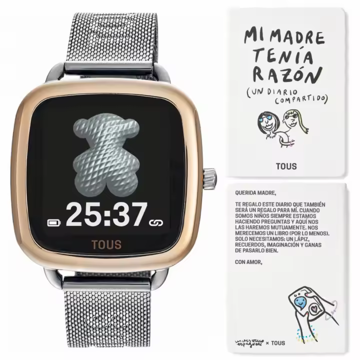 Reloj Tous Smartwatch Mujer D-Connect Acero IP Rosa Brazalete de Acero 300358085 - 1