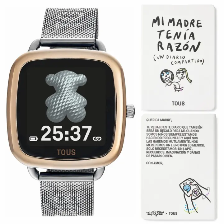 Reloj Tous Smartwatch Mujer D-Connect Acero IP Rosa Brazalete de Acero 300358085 - 1