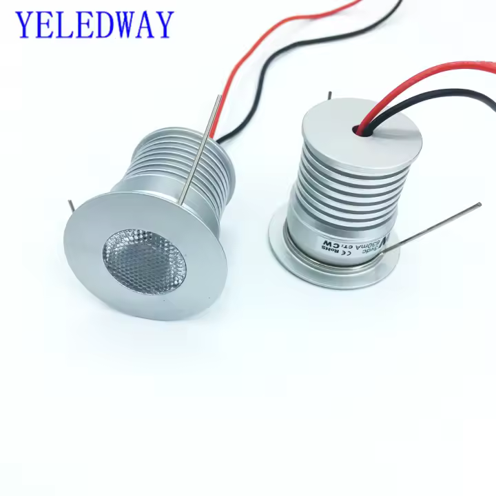 Luz De Gabinete Revestida 3W LED Mini Spot DC12V 24V Difusor De Pared Para Joyería Iluminación De Habitaciones Y Techo - 1