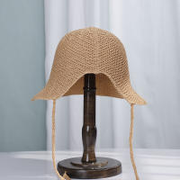 Sombrero De Paja Para Mujer 2022 Nueva Moda Protección UV Visera De Playa Plegable Verano Sombrero De Adulto Para Exterior - details 2