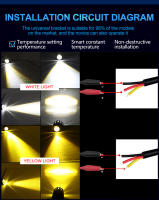 Faros De Moto 12V 24V Luz Trabajo LED Proyector Lente Antiniebla Auxiliar Blanco Amarillo Para Coche - details 13