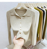 AOSSVIAO Chaqueta De Punto Para Mujer Estilo Oficina Lady Cierre Único Abrigo De Otoño Invierno 2025 Suéter Tejido Corto De Color Sólido Ajustado - details 16