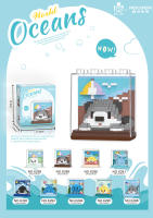Oceanarium Juguetes Educativos De Bloques De Construcción Para Niños Modelos De Ballena Delfín Tiburón Decoraciones De Animal - details 3