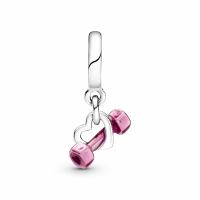 Charm Colgante Mancuerna y Corazón - Charm de Pandora especial Gimnasio - details 1