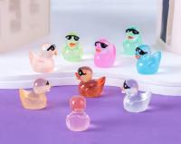 50Pcs Pato Miniatura Luminosa Con Gafas De Resina Para Decoración DIY De Hogar Y Micro Paisaje Figuras De Animales Estilo Pastoral - details 3
