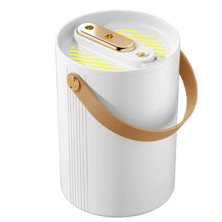 Humidificador portátil de 7,1*5,1 pulgadas con boquillas dobles, humidificador USB silencioso de 1,8 L con luz LED, ajuste de tres niveles, apagado automático, adecuado para oficina en casa - 1