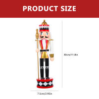 Nutcrackador De Pie Para Navidad Decoración De Interior Soldado De Madera Figura De Artesanía Decorativa Para Fiesta De Navidad - details 3