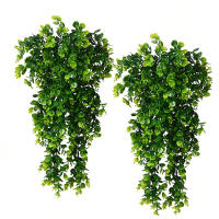 Vine Artificial De Eucalipto Para Decoración De Hogar Y Bodas Plástico Hojas Colgantes Falso Rattan Ivy Uso Exterior Y Exposición - details 13