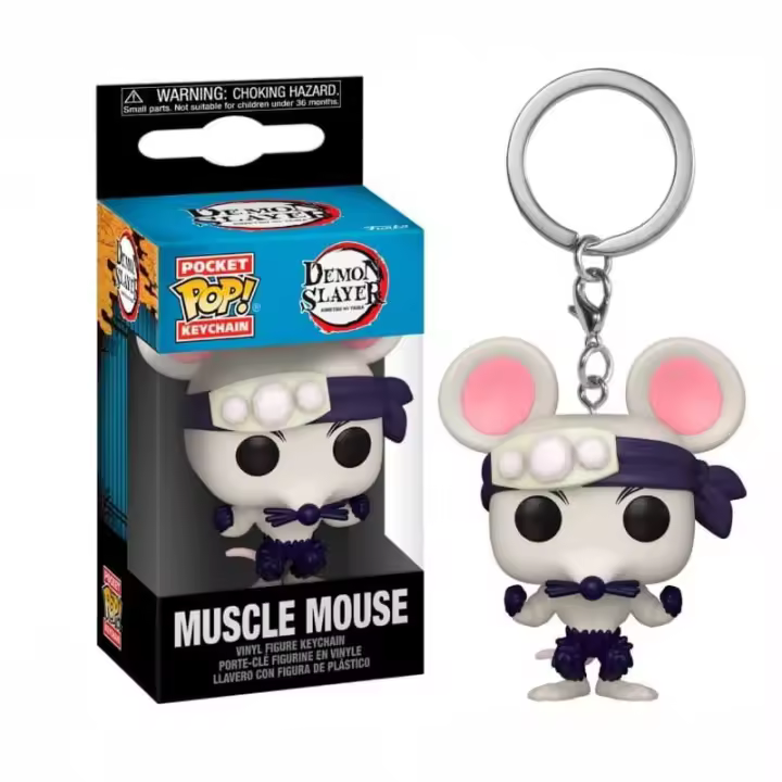 Funko Pop! Llavero Keychain Demon Slayer, Muscle Mouse - 1