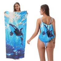 Bolsa de Playa de microfibra con Cordón, 2 en 1, toalla de Playa, mochila estampada, mochila múltiple - details 0