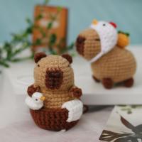 Kit De Tejer Para Principiantes Con Peluche De Capybara Y Guía De Tejer a Mano Conjunto DIY De Conejo De Peluche Herramientas De Tejer Y Hilo Incluidos - details 17