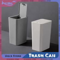 Bandeja De Basura Con Tapa Espaciosa Para Baño Cocina Dormitorio Sala De Estar Plástico Ecológico Pequeño Con Brecha Recolección De Residuos Para El Hogar - details 0