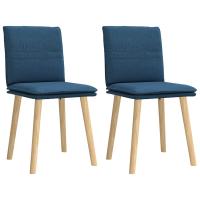vidaXL Sillas de comedor 2 unidades tela en color Marrón oscuro/Azul vaquero/Gris claro y más | cómodas modernas ergonómicas para comedor cocina salón hogar - details 7
