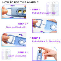 Alarma De Defensa Personal 130DB Con Luz LED Antiwolf Para Niñas Y Mujeres Llavero De Alarma De Pánico Emergencia En Azul - details 2