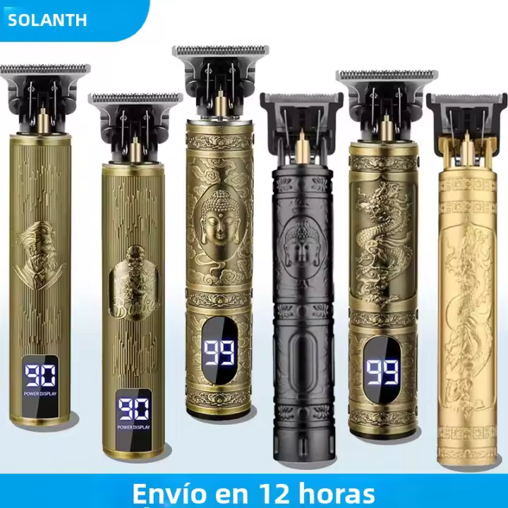 Cortadora De Pelo Eléctrica Portátil T9 Vintage Recargable Por USB Con Corte Seco Y Húmedo Batería De 50 Minutos Para Hombres - 1